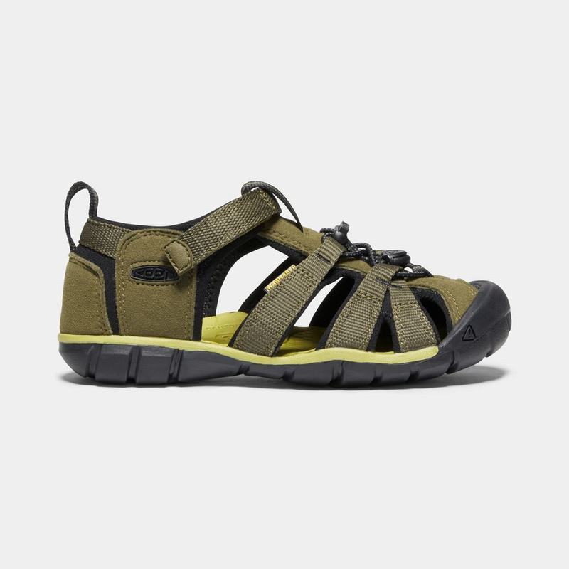 Buy Keen Seacamp II Cnx Kids Sandals Olive/Black (4687-CPEQW)